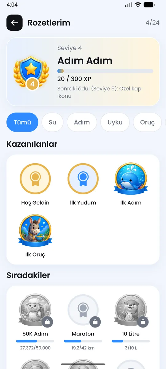 Rozetler: kazanılanlar ve sıradakiler