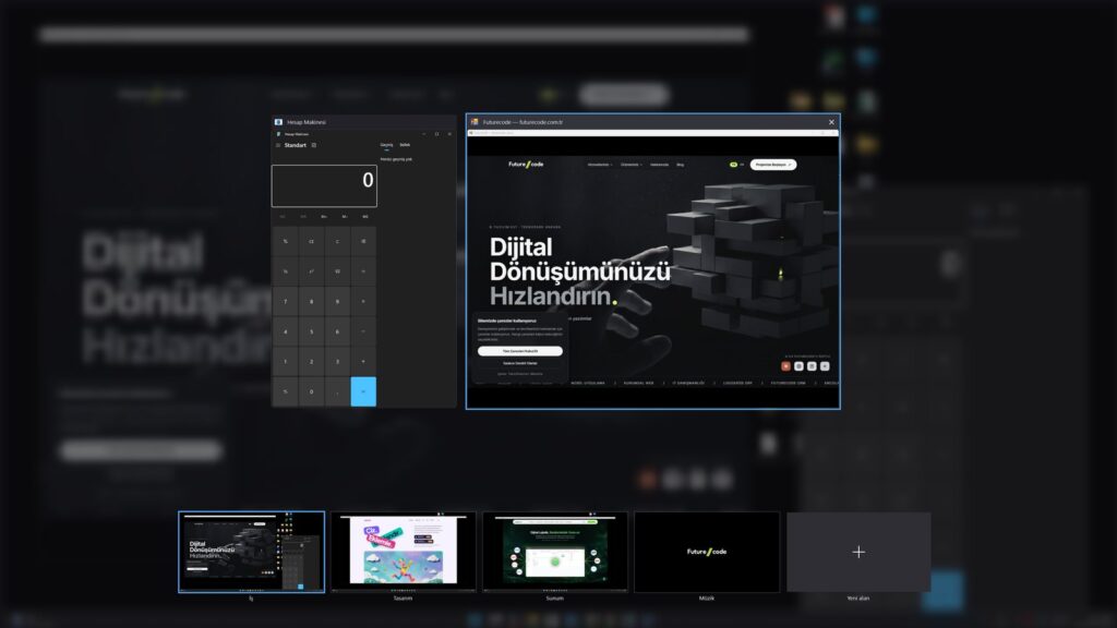 ScreenSpaces genel bakışı: pencere önizlemeleri ve ekranın alanları